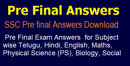 AP SSC Pre final Answers 2023 | Download Pre Public Subject key Sheet