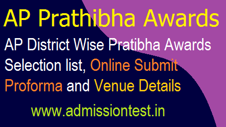 AP Prathibha Awards Selection List 2018 for SSC/ Inter Students