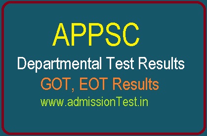AP Departmental Test Results Nov 2018 – GOT, EOT Results