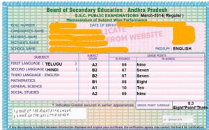 AP SSC Latest Short Marks Memo download Online , Steps To Download SSC Short Marks Memo