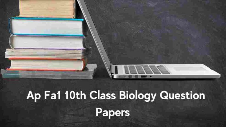 Ap Fa1 10th Class Biology Question Papers