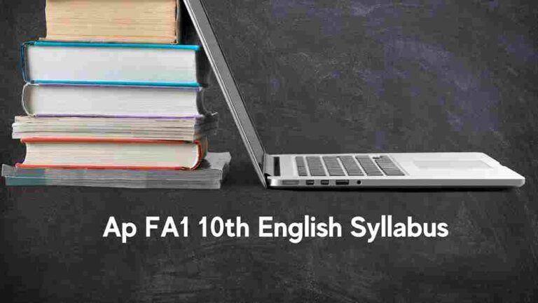 Ap FA1 10th English Syllabus
