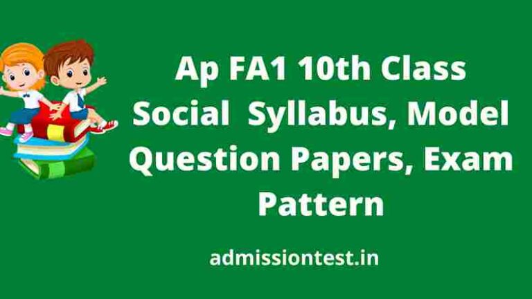 Ap FA1 10th Class Social Syllabus