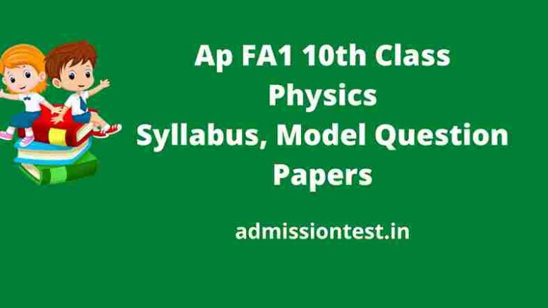 Ap FA1 10th Class Physics Syllabus