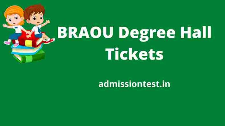 BRAOU Degree Hall Tickets