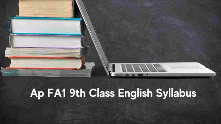 Ap FA1 9th Class English Syllabus