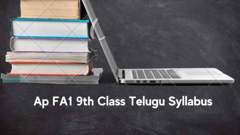 Ap FA1 9th Class Telugu Syllabus
