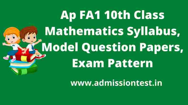 AP FA1 10Th Class Mathematics Syllabus