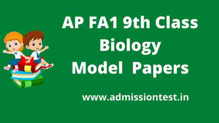 AP FA1 9th Class Biology Model Papers