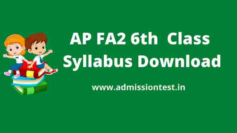 AP FA2 6th Class All Subjects Textbooks and study Materials