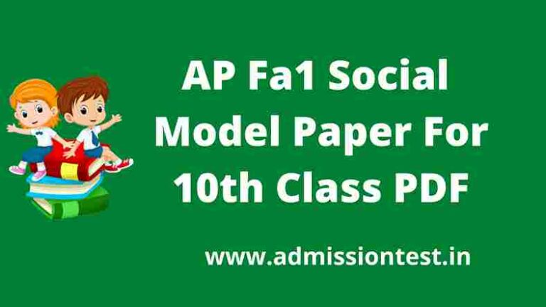 AP Fa1 Social Model Paper For 10th Class PDF - Formatting Assement 1 Question Papers