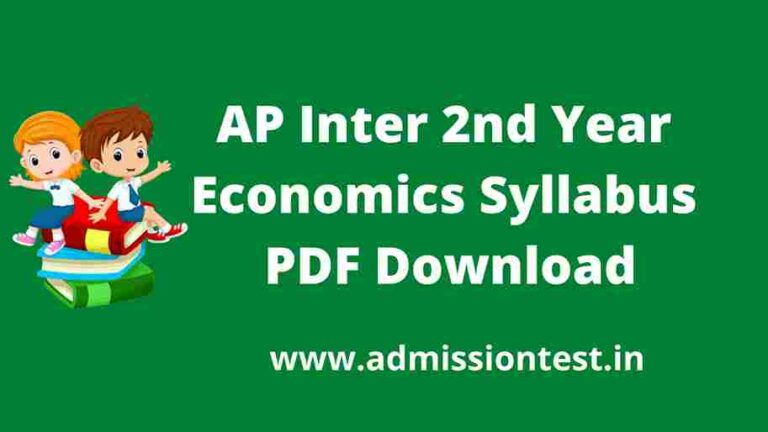 AP Inter 2nd Year Economics Syllabus PDF