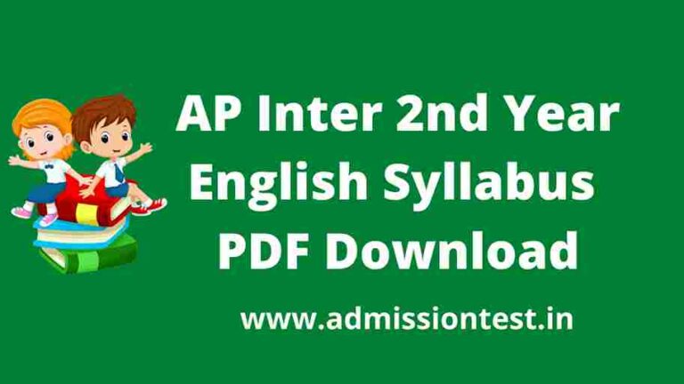 AP Inter 2nd Year English Syllabus PDF Download