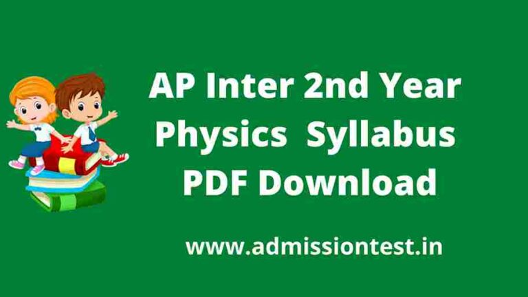 AP Inter 2nd Year Physics Syllabus PDF