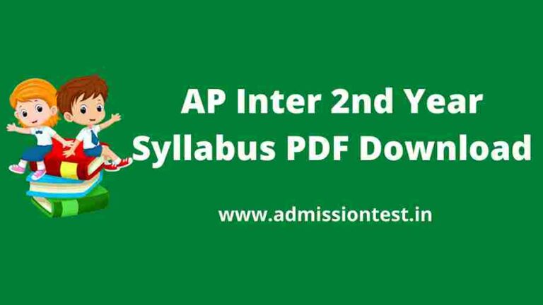 AP Inter 2nd Year Syllabus PDF Download