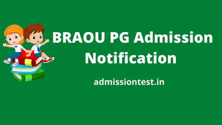 BRAOU PG Admission Notification 2022 Courses Eligibility Criteria