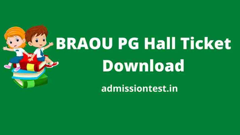 BRAOU PG Hall Ticket Download 2022