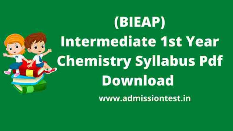 Inter 1st Year Chemistry Syllabus