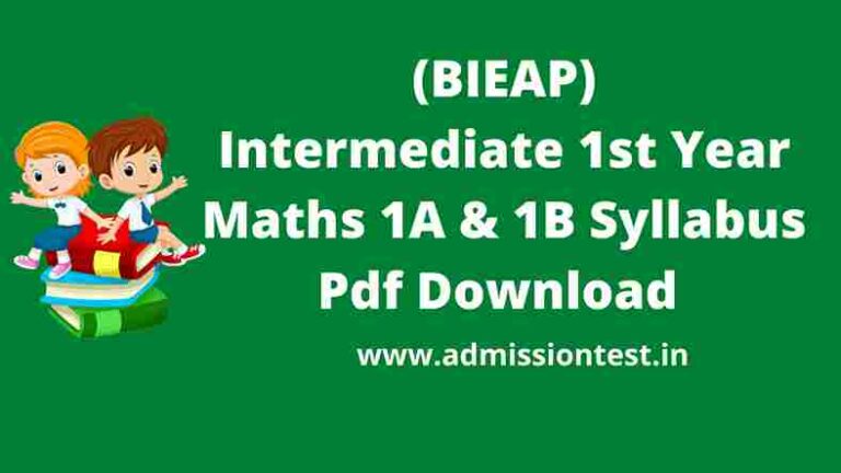Inter 1st Year Maths Syllabus
