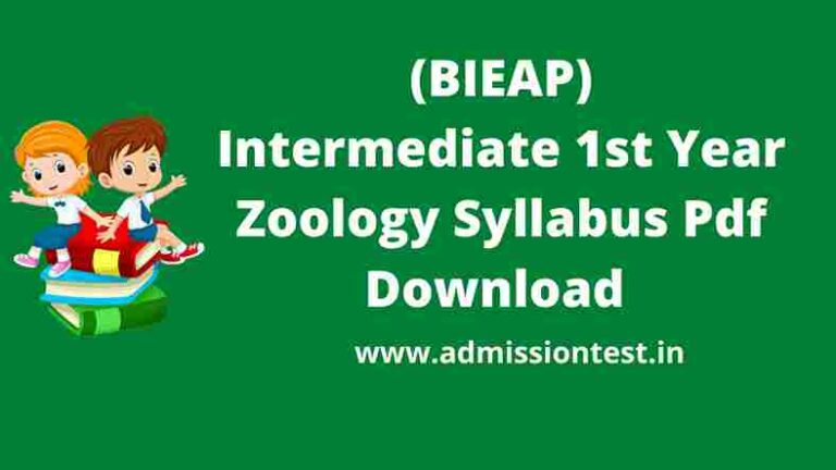 Inter 1st Year Zoology Syllabus