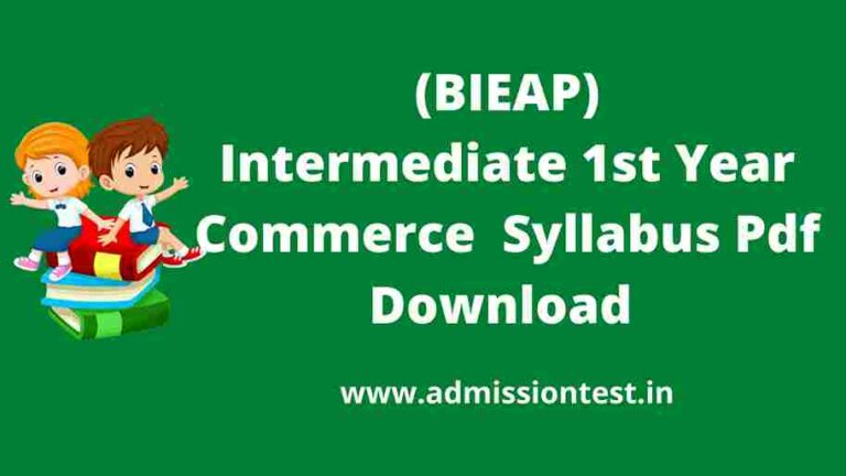 Inter 1st Year commerce Syllabus
