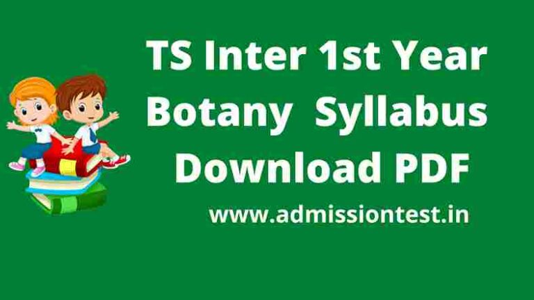 TS Inter First Year Botany Syllabus 2022