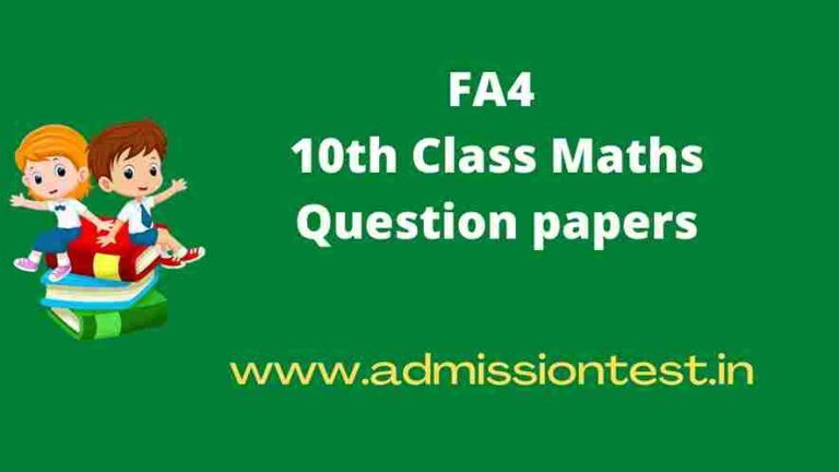 Ap FA4 Maths Question papers for 10th Class