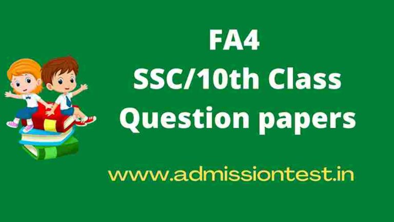 Ap FA4 Question papers for 10th Class