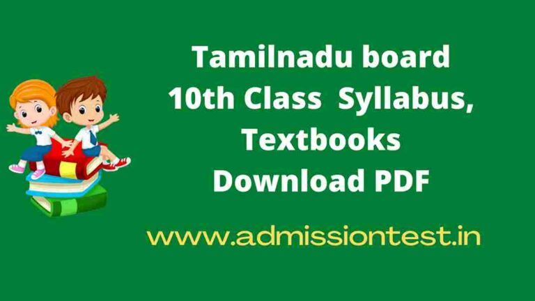 Tamil Nadu 10th New Syllabus