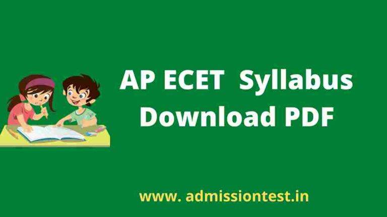AP ECET Syllabus Download