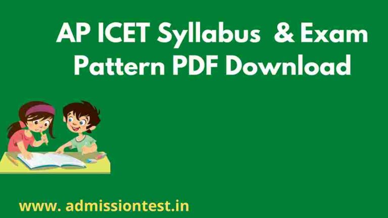 AP ICET Syllabus 2023 & Exam Pattern PDF Download