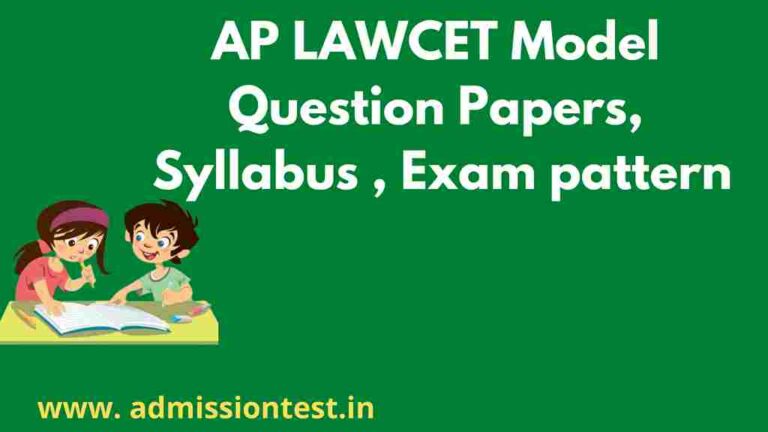 AP LAWCET Model Question papers & Syllabus 2023