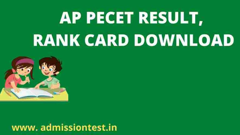 AP PECET RESULT 2023, RANK CARD DOWNLOAD