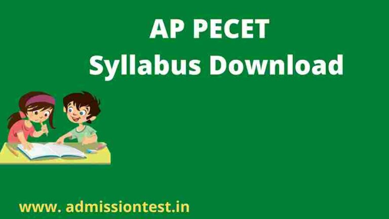 AP PECET Syllabus Download