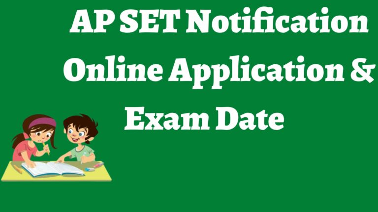 AP SET Notification 2023 Online Application & Exam Date