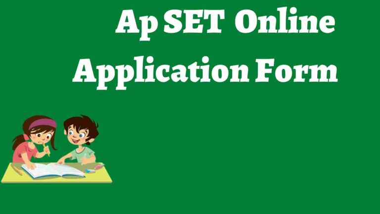 AP SET Online Application Form 2023