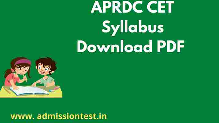 APRDC CET Syllabus PDF Download
