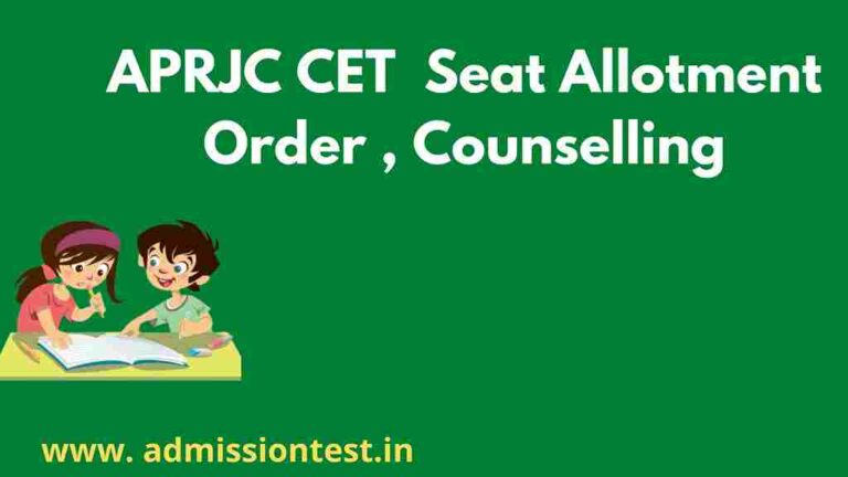 APRJC CET Seat Allotment