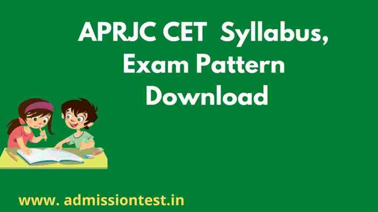 APRJC CET Syllabus, Exam Pattern Download