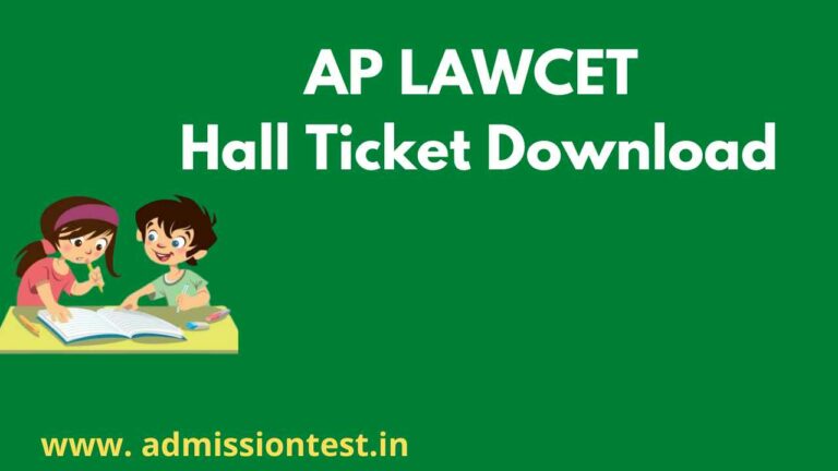 Ap Lawcet Hallticket Download