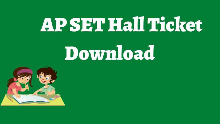 Ap SET Hall Ticket Download 2023