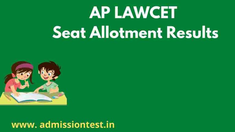 ap LAWCET Seat Allotment Results Results 2023