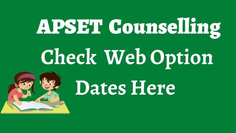 AP SET Counselling Dates Check Here