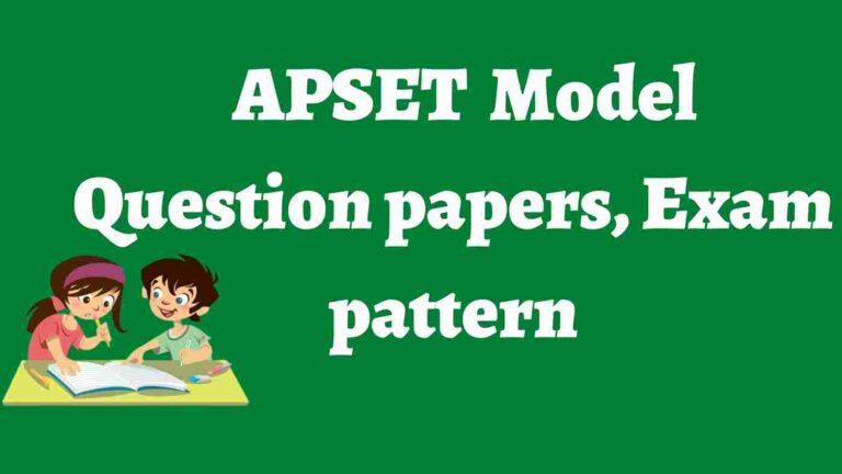 AP SET Model Question papers Download