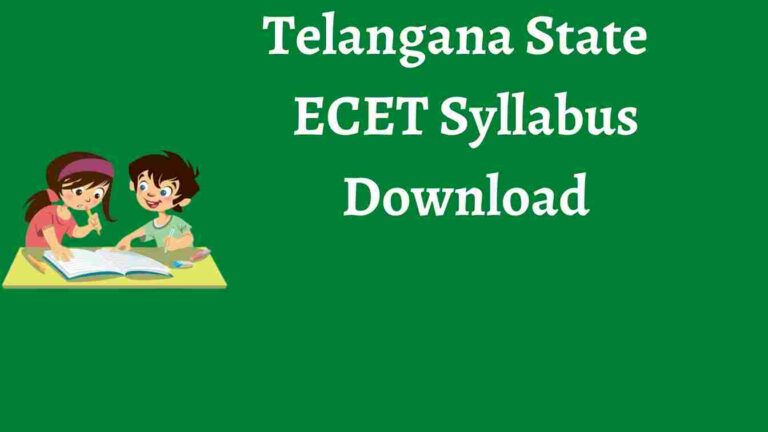 TS ECET Syllabus 2023