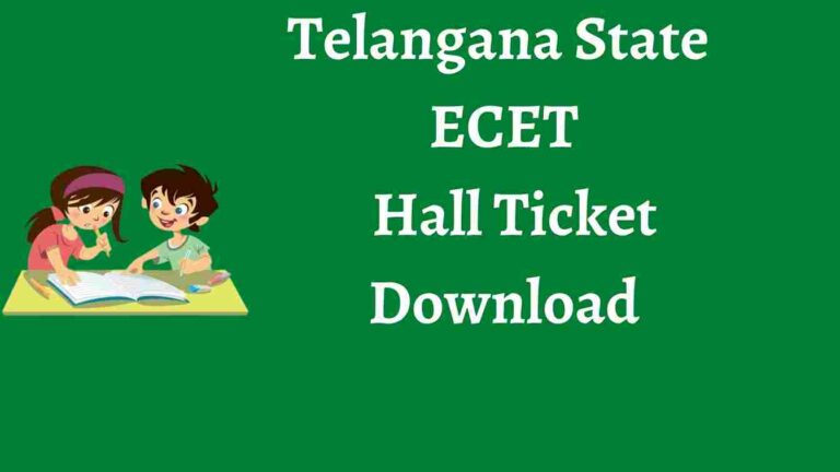 TS ECEt Hall Ticket Download 2023