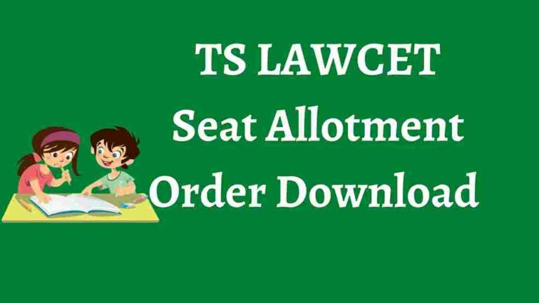 TS LAWCET Seat Allotment Order 2023