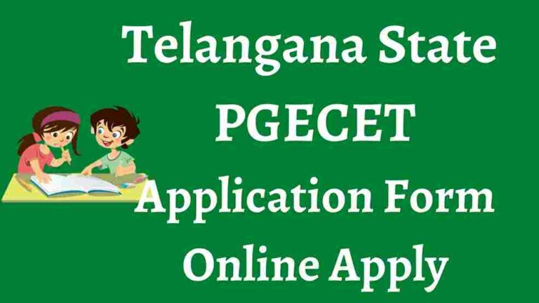 TS PGECET Application Form 2023