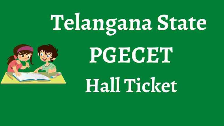 TS PGECET HallTicket Download 2023