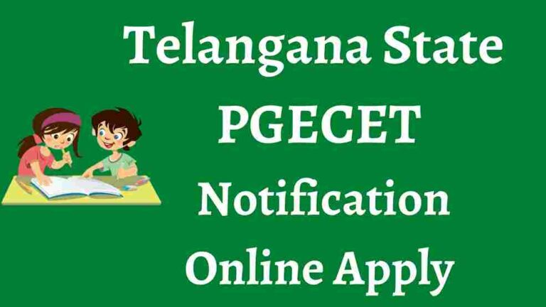 TS PGECET Notification online Apply 2023
